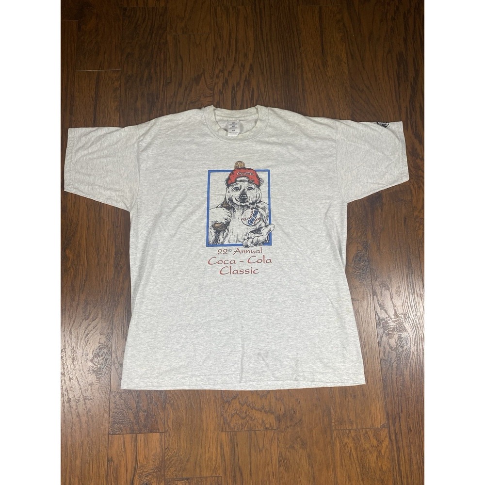 VTG Coca Cola Shirt Mens XL Polar Bear Baseball Graphic Tee